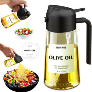 2 In 1 Glass Oil Sprayer Dispenser16oz