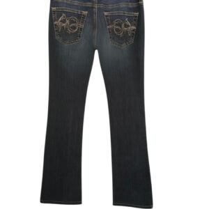 Vintage Blue Straight Leg Denim Jeans High End Classic Retro Style